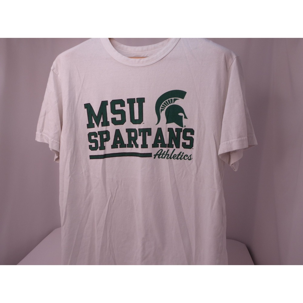 Michigan State Spartans Athletics University 100% Cotton White T-Shirt XL